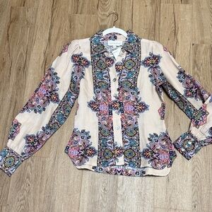 Love The Label Calla Top Martine Medallion Size XL NWT